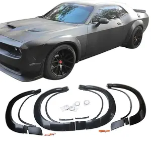 Fender Flares for 2015-2021 Dodge Challenger Hellcat Model, Demon Style PP Unpainted Black Fender Flares