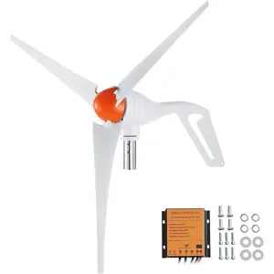 VEVOR 500W Wind Turbine Generator, 12V Wind Turbine Kit with MPPT Controller, 3-Blade Wind Power Generator with Adjustable Windward Direction, 2.5m/s Start Wind Speed for RVs, Boats, Home, FarmVEVOR Super Brand Day