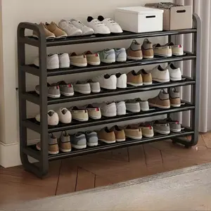 5-Tier Shoe Rack - 25-Pair Capacity 73x23x75CM Milky White Multi-Purpose Organizer for Home Corridors & Bedrooms Modern Storage Solution