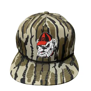 Bottomland Camo Snapback Trucker Hat Adjustable Hunting Outdoor Camouflage Cap for Men Women