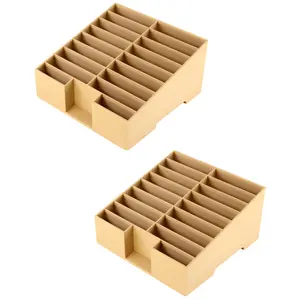 2PCS 16-Grid Cell Phone Holder for Classroom, Office Desktop Organizer Storage Box Mobile Phone Management