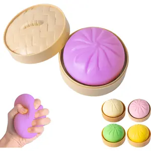 Mystery Dumpling Squishy Fidget Toys, Sensory Stress Relief Squeeze Ball, Easter Basket Stuffers for Adults  Teens