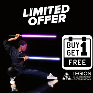 Legion Sabers 2 for 1 Indestructible Dual Sabers XENO V3 Soundboard 18650 Li-Ion USB-C Rechargeable with Motion-sensitive Controls & Full Customization for Cosplay & Duels