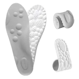 4D Cloud Tech Soles Insoles for Men Women, Super Soft Comfort Cloud Feeling Cushioning Insoles Memory Foam Arch Support Sole Inserts. (1pair, Women 6.5-15 / Men 5.5-14)