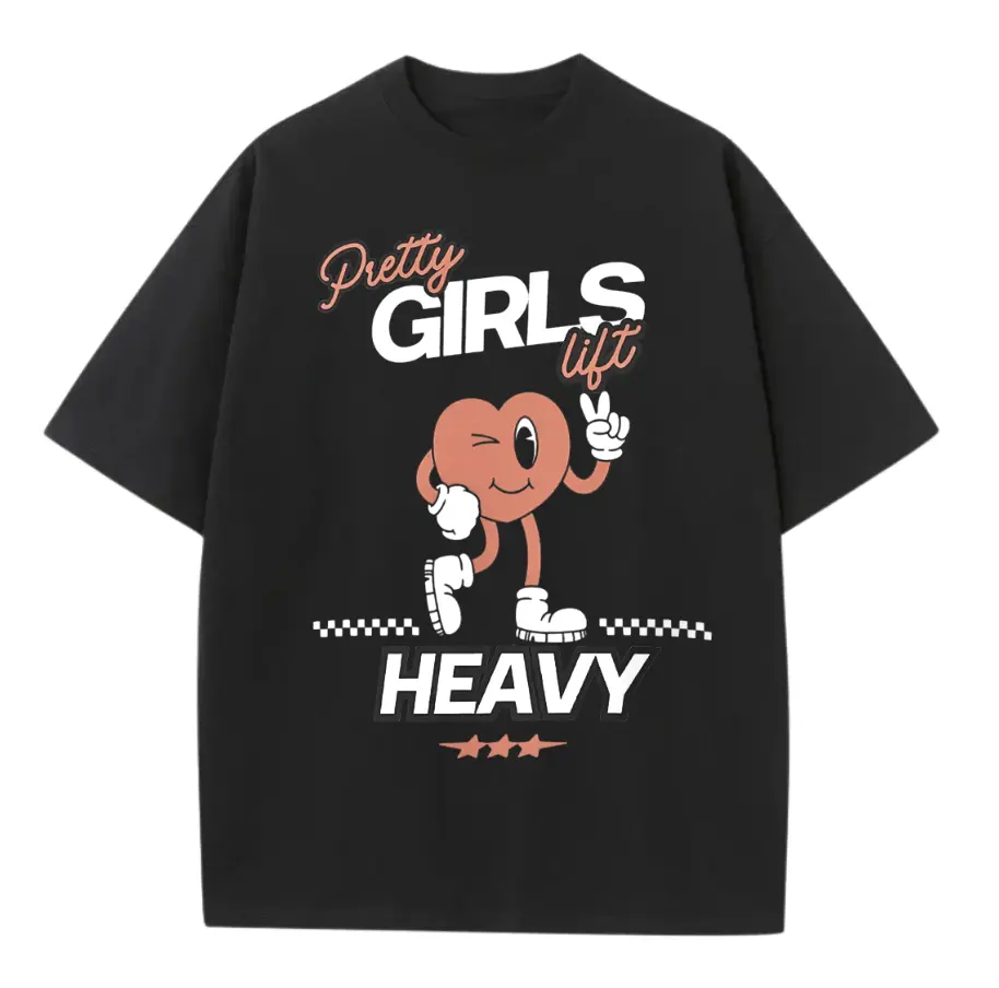 Pretty   girls   lift   heavy Shirt, Gym Shirt, Vintage Washed Tee Cotton, Gym Shirt Women, For Men, Full Size Menswear Top
