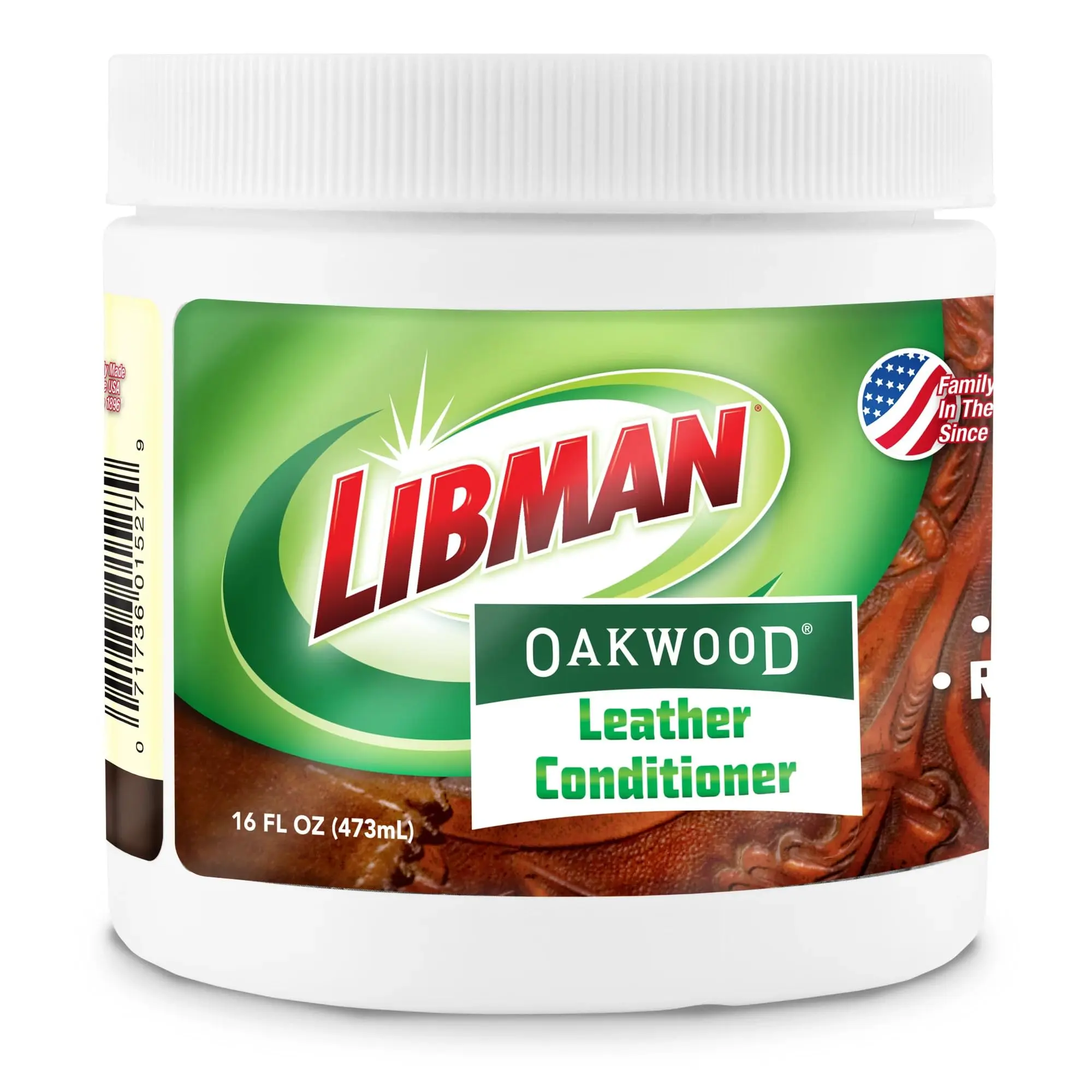 Libman Oakwood Leather Conditioner 16oz for Saddles, Boots, Furniture & Auto – Hydrates, Conditions & Repels Moisture