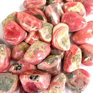 Natural Rhodochrosite Tumbled Stones - Grade A Argentina Crystals