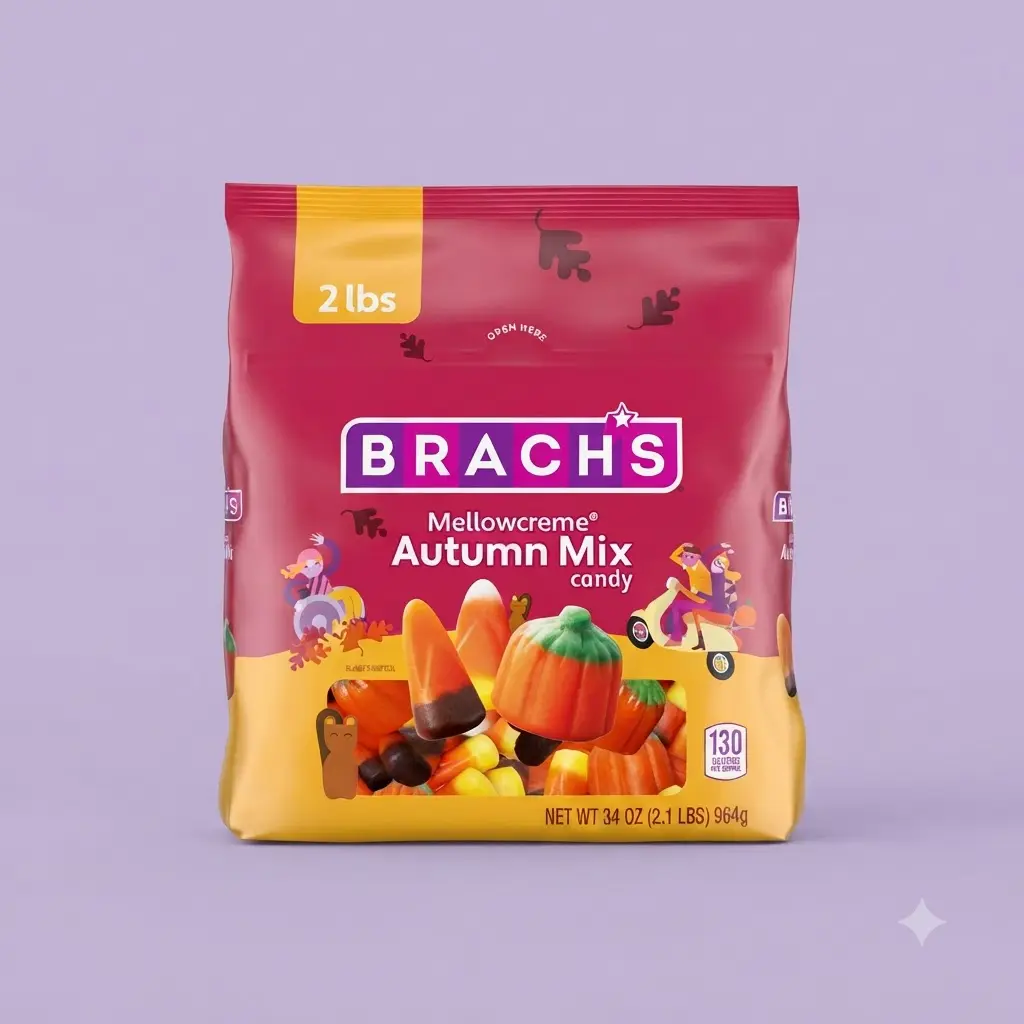 Brach's Fall Autumn Mix Candy (2 lb) – Mellowcreme Pumpkins & Candy Corn Bulk Bag