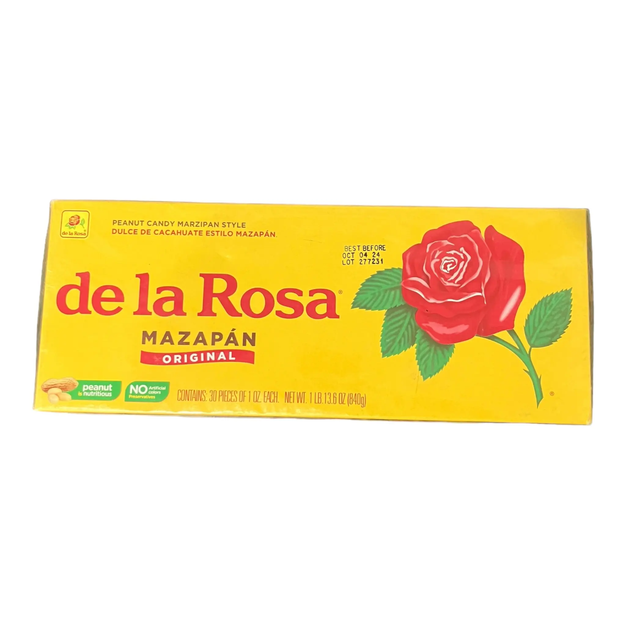De La Rosa Mazapan Peanut Candy Pack of 30 individually wrapped