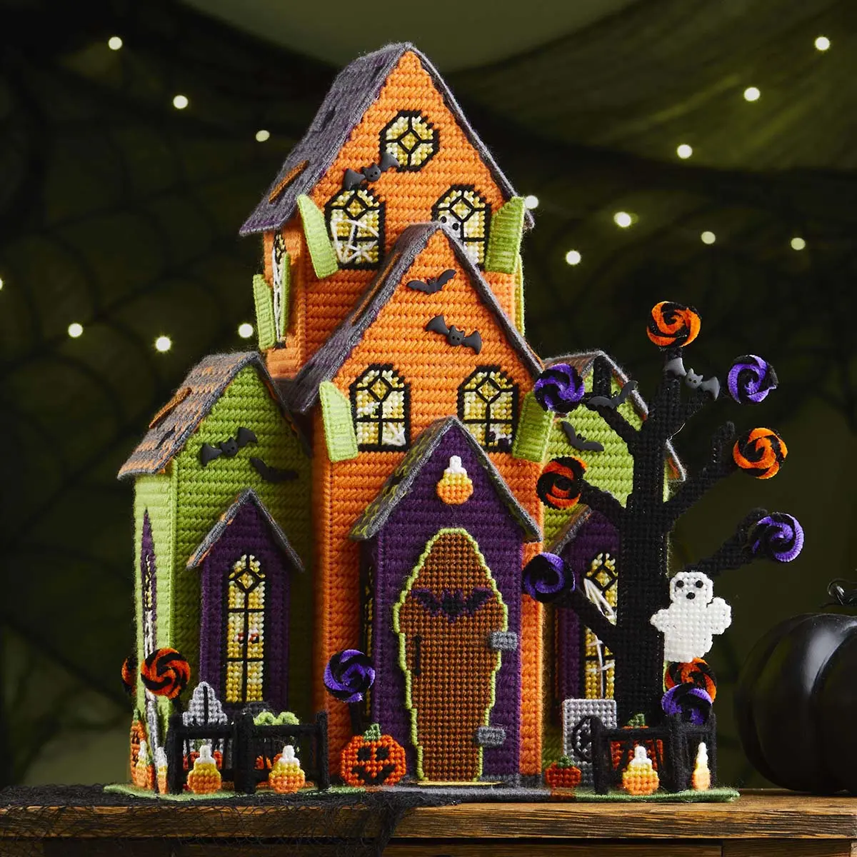 Herrschners  Haunted Manor Plastic Canvas Kit