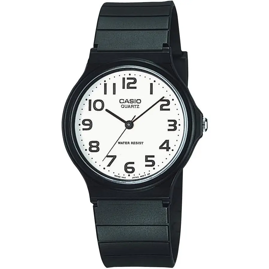 Casio MQ24 Series | Quartz Analog Watch for Men | Water Resistant | Resin Case | Resin Band | Resin Glass | Three Hand Analog (HR, Min, SEC) | Classic Casio Design | 3 Year Battery