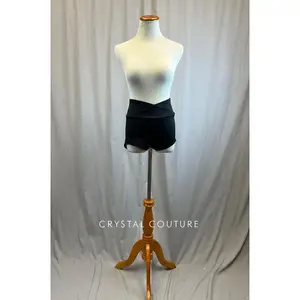 *Brand New* High Criss Cross Waist Black Booty Shorts