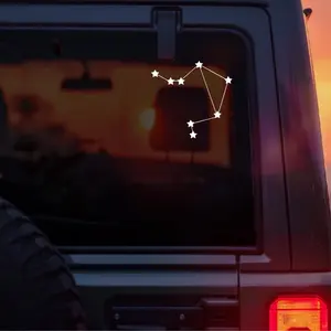 Libra Constellation Vinyl Car Decal, Libra Zodiac Star Sign Sticker, Minimal Celestial Astrology Design for Cars, Laptops & Windows, Air Sign Gift