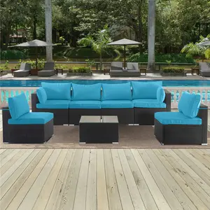 [SOIYELIFE] Outdoor Cushions for Patio Furniture Replacement, Patio Furniture Cushions, Deep Seat Patio Cushions, Patio Seat Cushions for Outdoor Sectional (SKY BLUE)   Unique furniture
