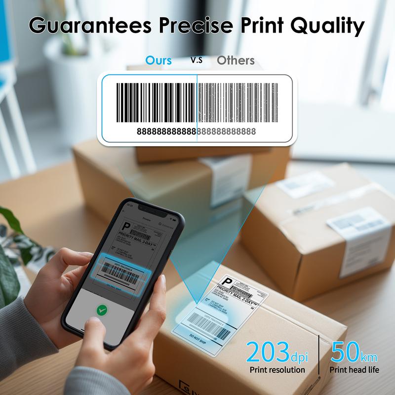 Bluetooth Shipping Label Printer 4x6 Thermal Wireless Inkless Label Printer Universal Multi-Platform Adapter for IOS, Android,macOS,Windows – Compatible with Major platform,Widely Used for Amazon, Ebay, Shopify, Etsy, USPS,Aliexpress,Temu Usb Flash Drive