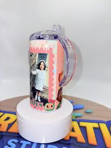 Animated Kid's Sippy Cup Personalized Tumbler 12 oz for Young Children with Fun Design & Customizable Features