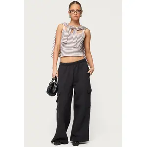 Petite Wide Leg Cargo Sweatpants Petite Wide Leg Cargo Sweatpants