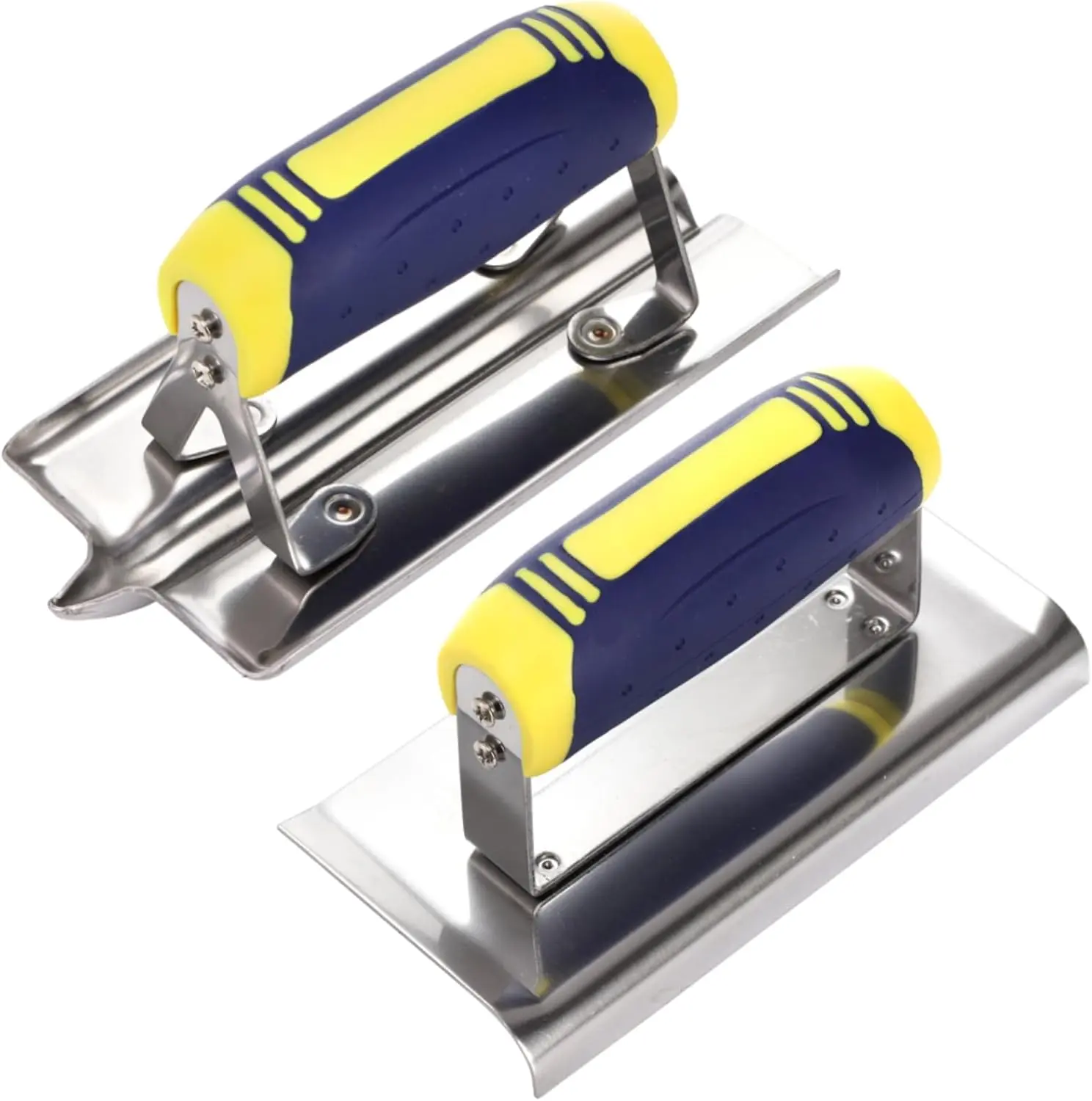 2 Pieces Concrete Tool Set, 6" x 3" Stainless Steel Concrete Edger and Groover, Masonry Cement Finishing Kit for Smoothing, Cutting