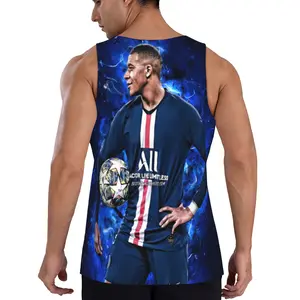 Mbappe's Paris Saint-Germain vest | Paris Saint-Germain graphic sleeveless jersey, streetwear for football fans