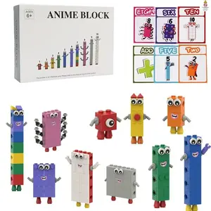 Digital Building Block Set, 10 Anime Number Puzzles, Stem Toy for Kids Aged 6+, Holiday Gift, Desk Decor Collection