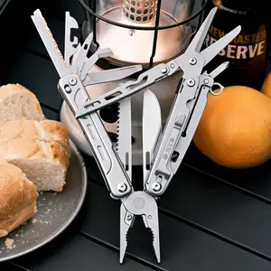 WESVE MT-10 21-in-1 MultiTool, D2 Steel Folding Knife with Scissors, Saw, Screwdrivers, Serrated Blade, Bottle & Can Opener, Awl – EDC Home, Outdoor, Camping & Car Survival Tool