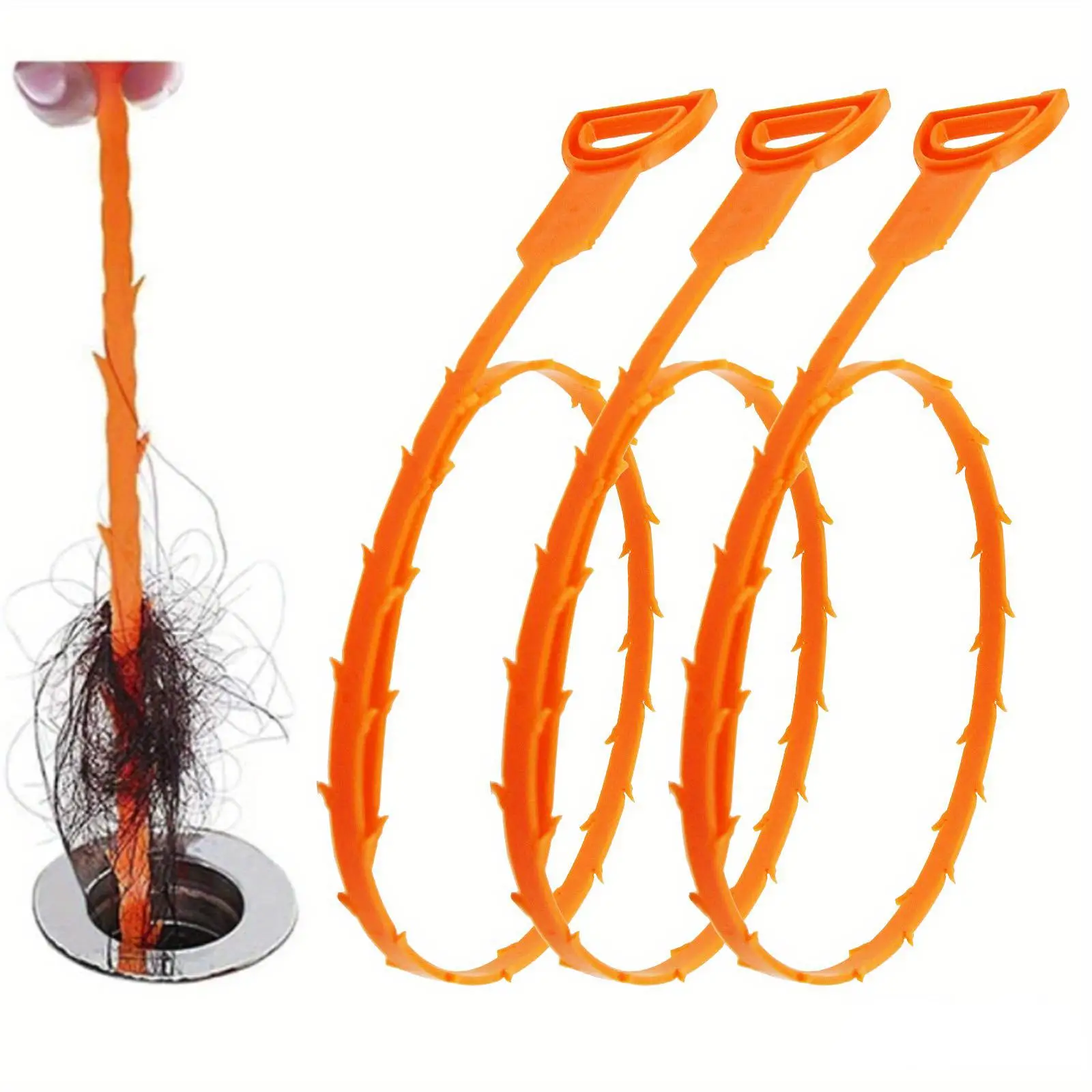 Universal Kitchen Bathroom Sink Drain Cleaning Brush, Hair Catcher for Bathtub, Sewer, Floor Drain, Toilet, Kitchen, Bathroom, Cleaning Supplies, Clea