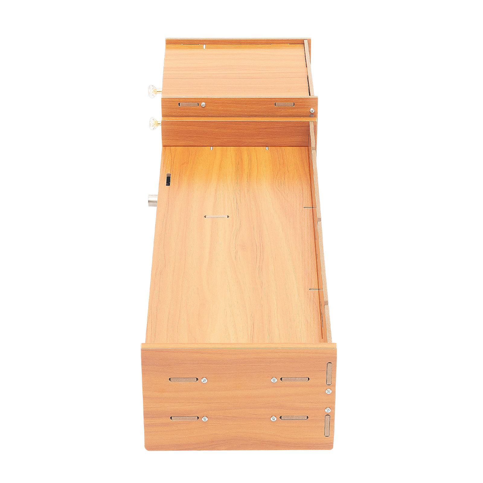 3-Drawer Computer Monitor Stand with Lockable Drawer & Side Cabinet, Wooden Desktop Organizer Riser with Phone Holder & Keyboard Storage, Ergonomic Eye Level Lift for Home Office Desk