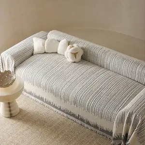 Chenille Sofa Towel, 1 Count Non-slip Sofa Slipcover, Sofa Protector, Machine Washable Sofa Cover, Home Decor Supplies for Living Room, Bedroom, Office, Universal Sofa Protector