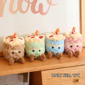 Succulent and cake plush toy keychains, Keychain Bag Pendant, adorable bag charms, perfect as birthday gifts for kids and adults, home decor accents, Mother's Day presents.