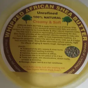 creamy pure shea butter . white or yellow tub from Ghana africa custom scents essential oil or unscented