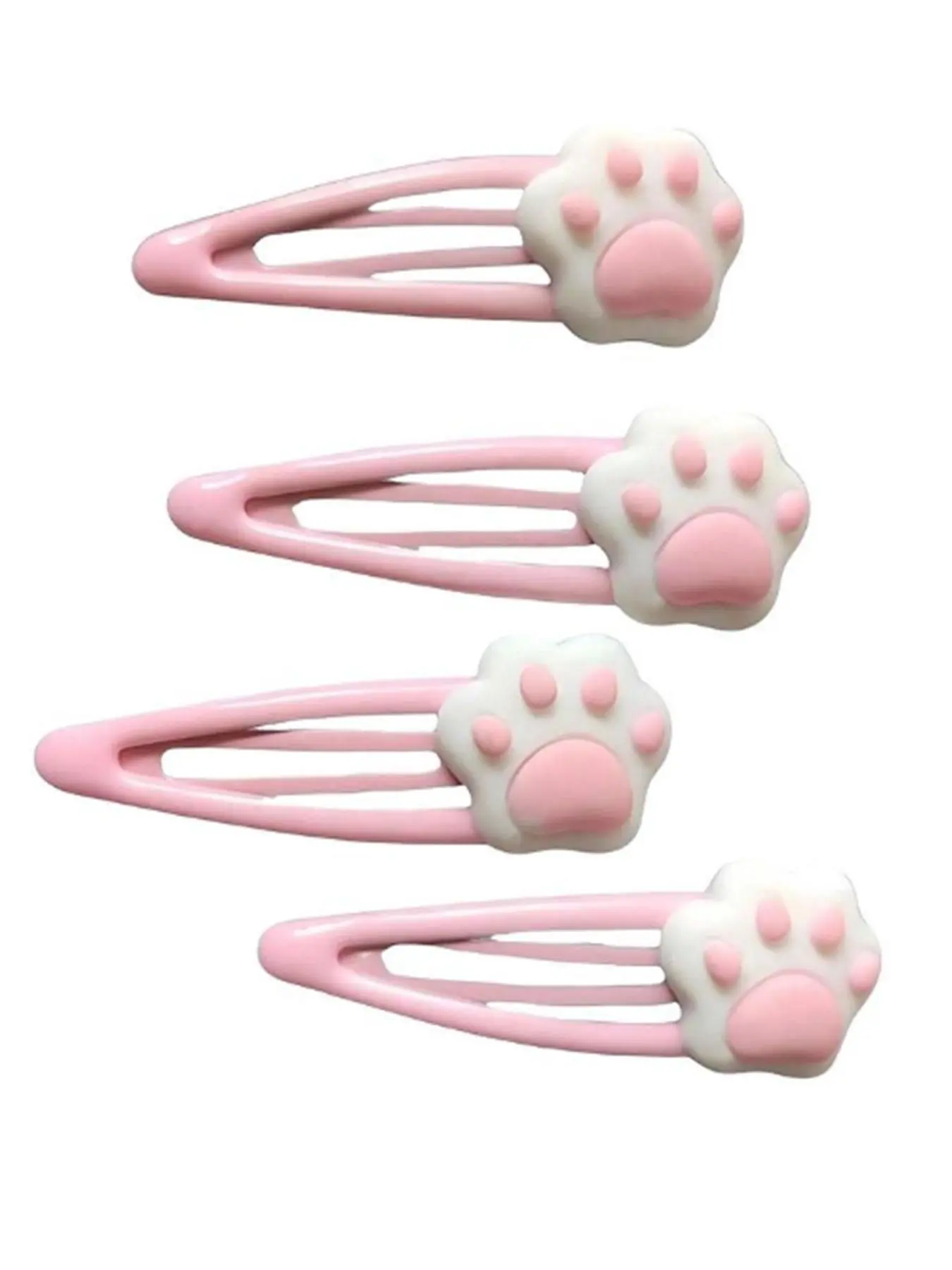 Cute Cat Paw Design Hair Clips Set, Super Cute Clips, Decorative Hair Clips, Fashionable Hair Accessories for Women & Girls, Minimalist Headwear Suitable for Thick Hair