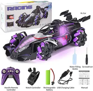Wave Hello 360° Gesture Sensing RC Stunt Car with Drift Spray Lights Music Remote Control Hand Controller for Kids Boys Girls Ages 6-12 Birthday Gift Toy