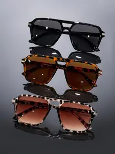 3 Pairs Cool PC Frame Multicolor Trendy Streetwear Sunglasses, Dual Bridge Design, American Street Style, Ideal for Daily Commute, Street Photography, Vacation Photos, Dates