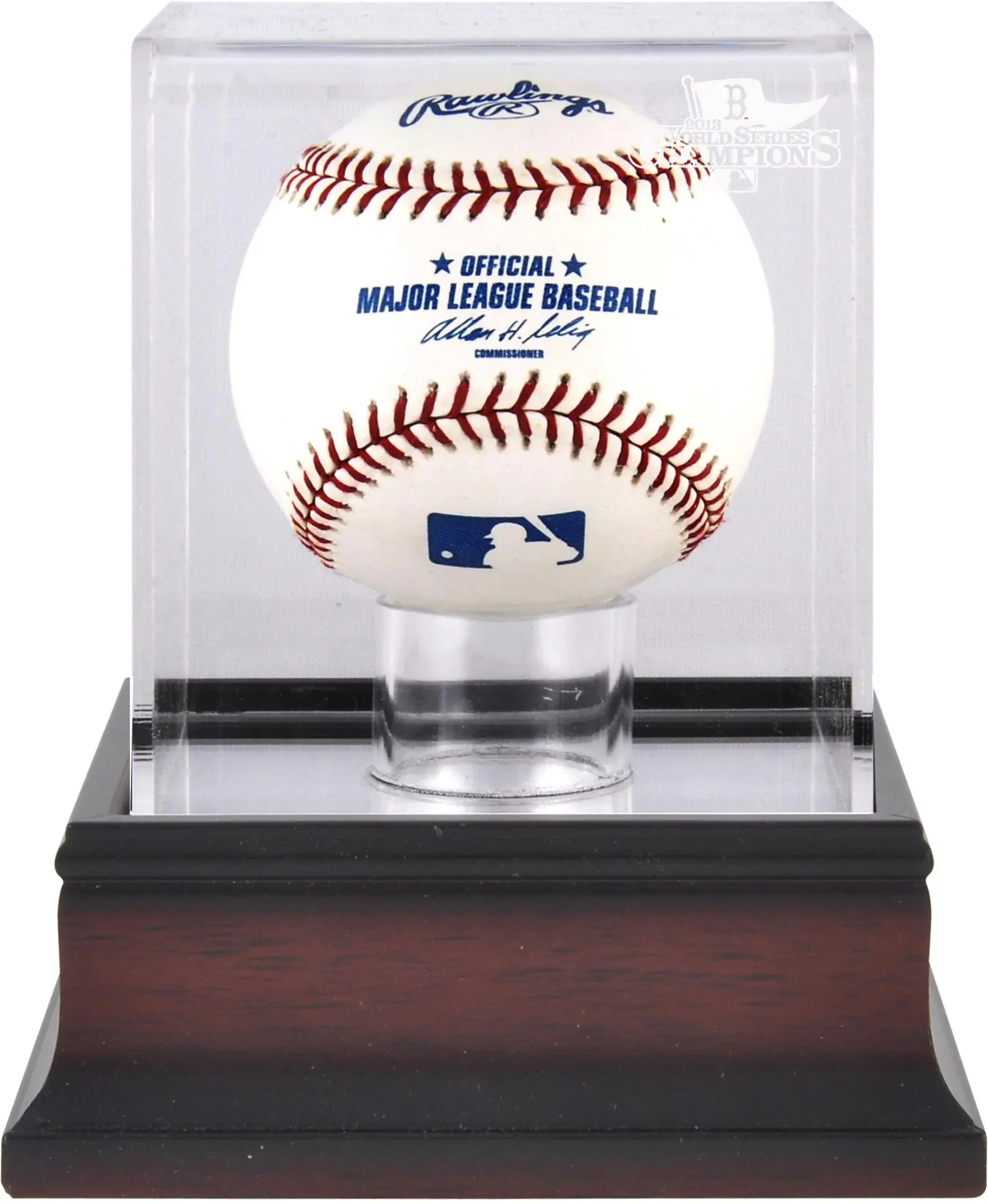 Boston Red Sox 2013 MLB World Series Champions Mahogany Baseball Display Case