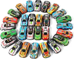 28 Pack Pull Back Cars for Kids, Mini Vehicles Toy Bulk Party Favor Race Cars Toys, Goodie Bag Stuffers, Pinata Fillers for Boys Girls Toddlers