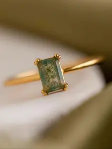 Minimalist Temperament Artificial Crystal Decor Ring, Fashion Accessories for Women & Girls, Trendy All-match & Exquisite Jewelry for Birthday Gift, Vintage Crystal Ring