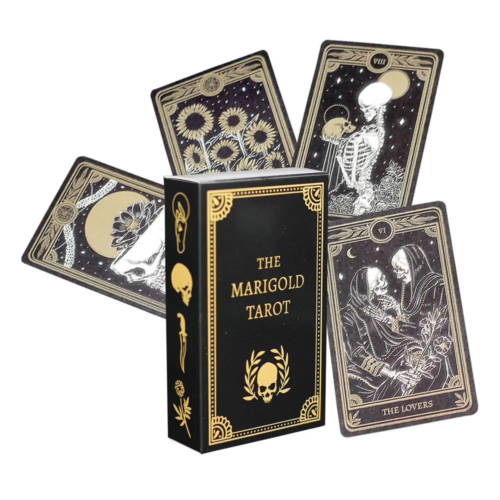 The Marigold Tarot - Terrifying Skull Themed Fortune Telling Divination Oracle Card Games, Family Fun Game for Punk Party Leisure Entertainment (Home & Festive Party Supplies)