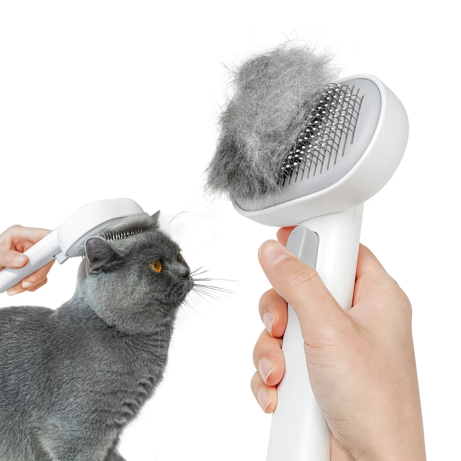 aumuca Cat Brush for Long or Short Haired Cat, Pet Brush for Shedding, Cat Hair Brush Cat Grooming Deshedding Brush for Dog Kitten Massage Removes Loo
