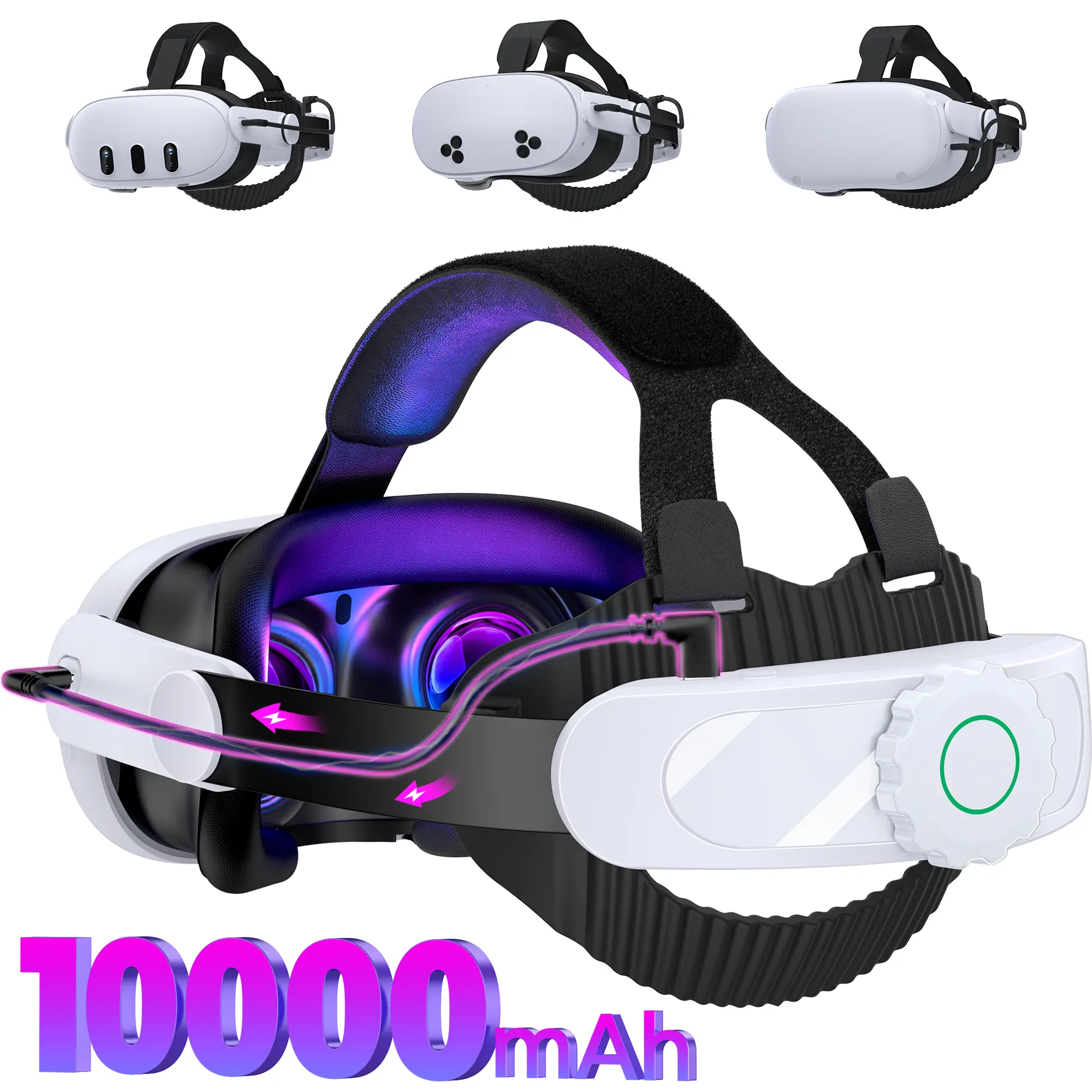 ESYWEN Suitable for Quest 2/Quest 3/3S VR host enhanced headset, VR Headset Accessories Strap Enhanced Support&Comfort&Reduce Pressure