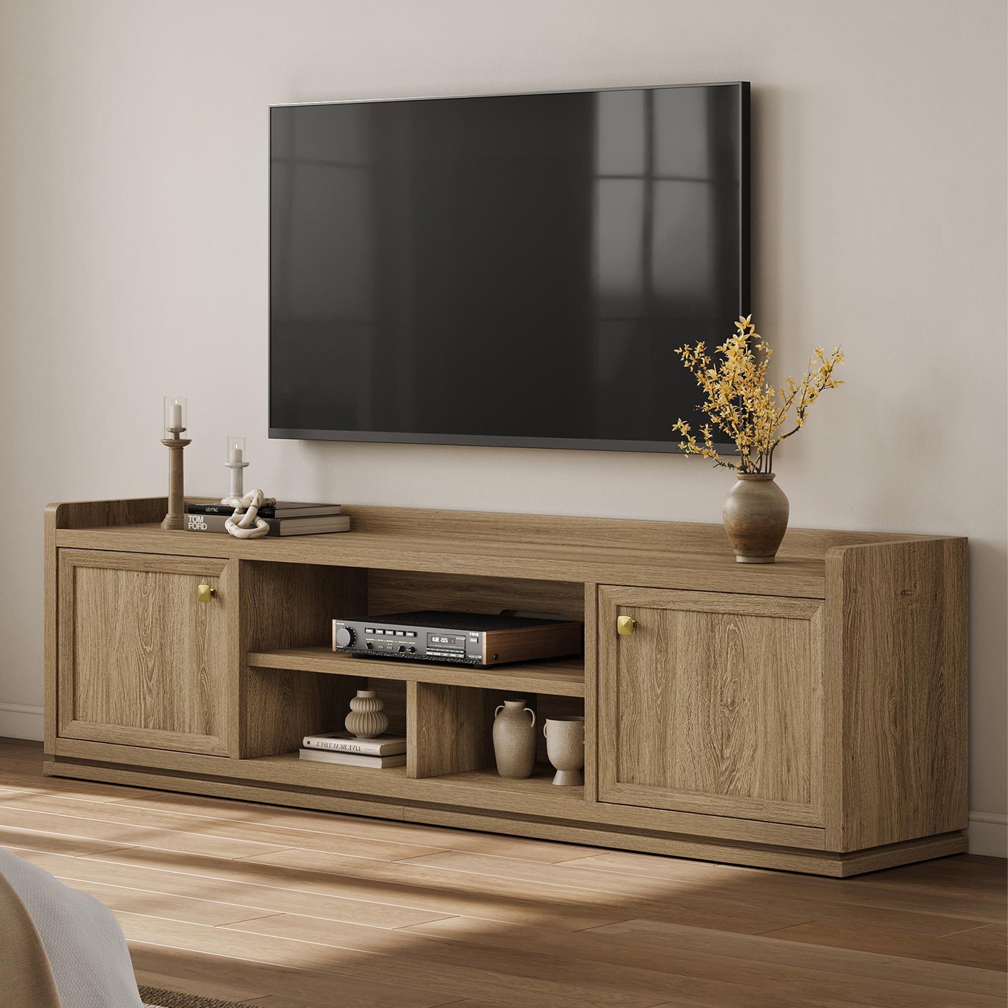 SICOTAS TV Stand Entertainment Center - 67" TV Console for Living Room Modern TV Stand for Bedroom, Media Console with Shelf and Cabinet, Entertainment Stand for TVs up to 65 75 Inch SICOTAS TV Stand Entertainment Center - 67" TV Console for Living Room Modern TV Stand for Bedroom, Media Console with Shelf and Cabinet, Entertainment Stand for TVs up to 65 75 Inch