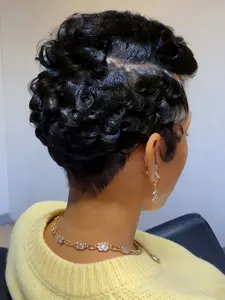 Short Curly Pixie Cut Lace Front Wig Human Hair 13x4 Transparent Lace Frontal Wigs Pre-plucked Hairline for Daily Party Glueless Curly Wig