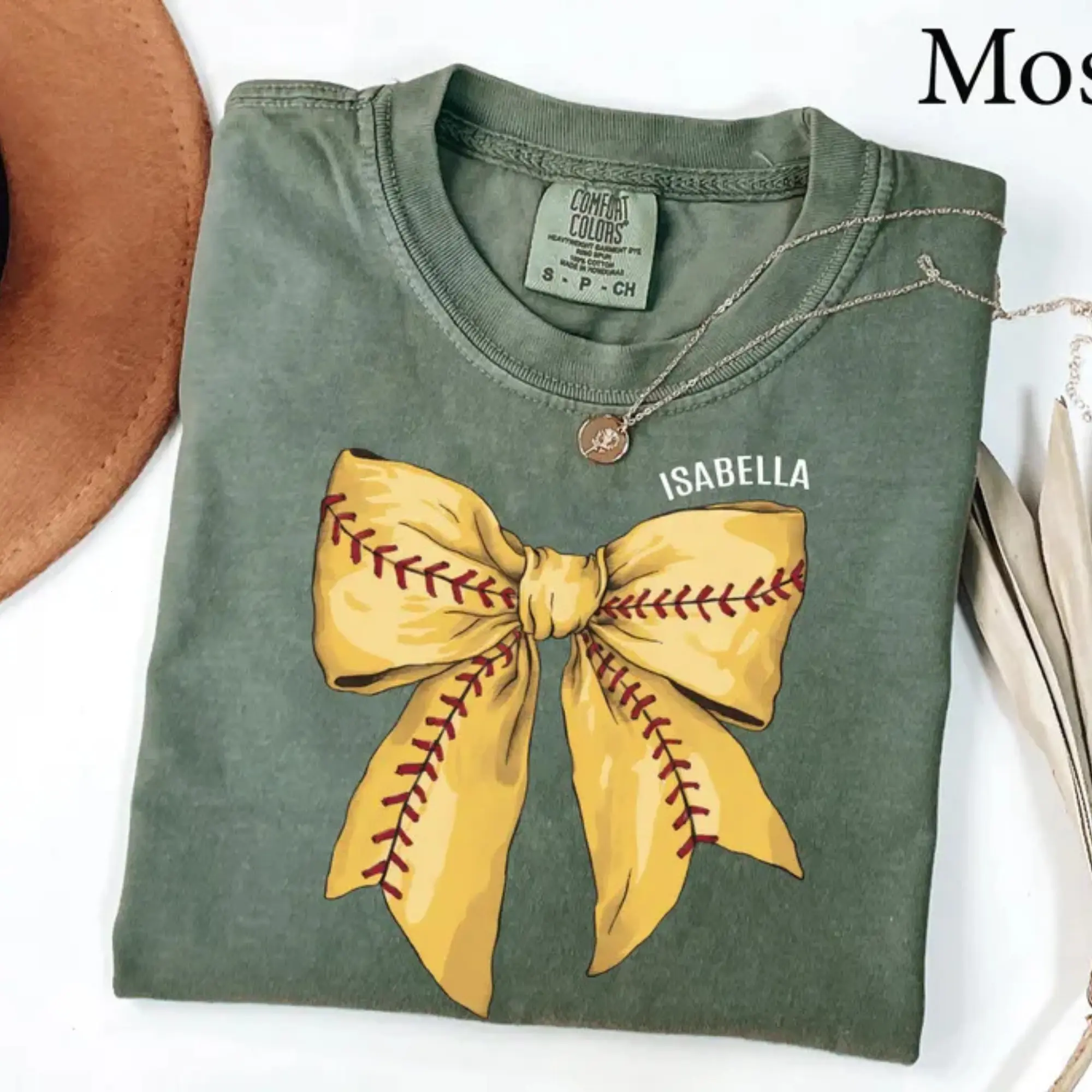 Comfort Colors Custom Softball Game Day Shirt, Softball Bow Shirt, Softball Fan Shirt, Sports Tee, Womens Softball shirt, Softball Mom Gift