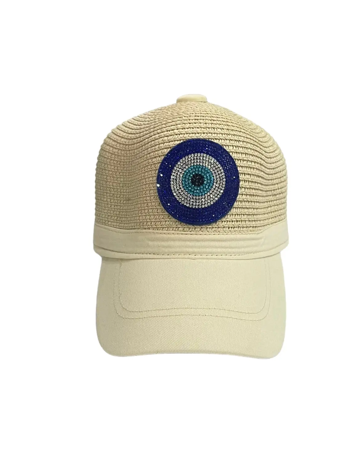 Evil Eye Straw Baseball Cap