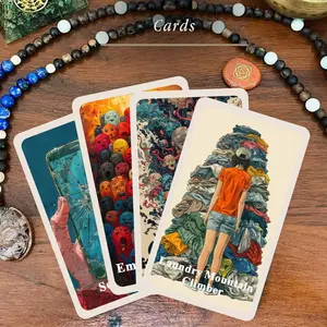 Modern Life Oracle Cards Set, 47 Wisdom and Humor Tarot Cards, Practical Intelligence for Daily Chaos, Easy Complex Problem Solving, Themed Card Game, Tarot Card Decks, Party Cards Game