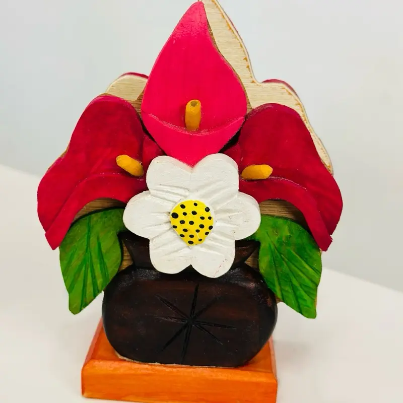 Beautiful Mexican wood Napkin holder decor