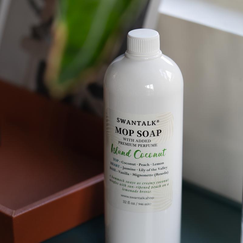 SWANTALK Family Size Mop Soap 32 fl oz, 4X Concentrated, Perfume-Inspired, Pet Friendly, Deodorizing & Multi-Surface Safe, Streak-Free Floor Cleaner