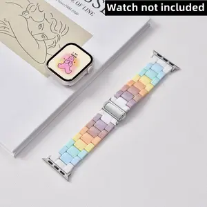 Cute Rainbow Acrylic Smart Watch Bands (Band Only), 1 Count Replacement Watch Band for Women & Men, Wearable Accessories Compatible with Apple Watch Series