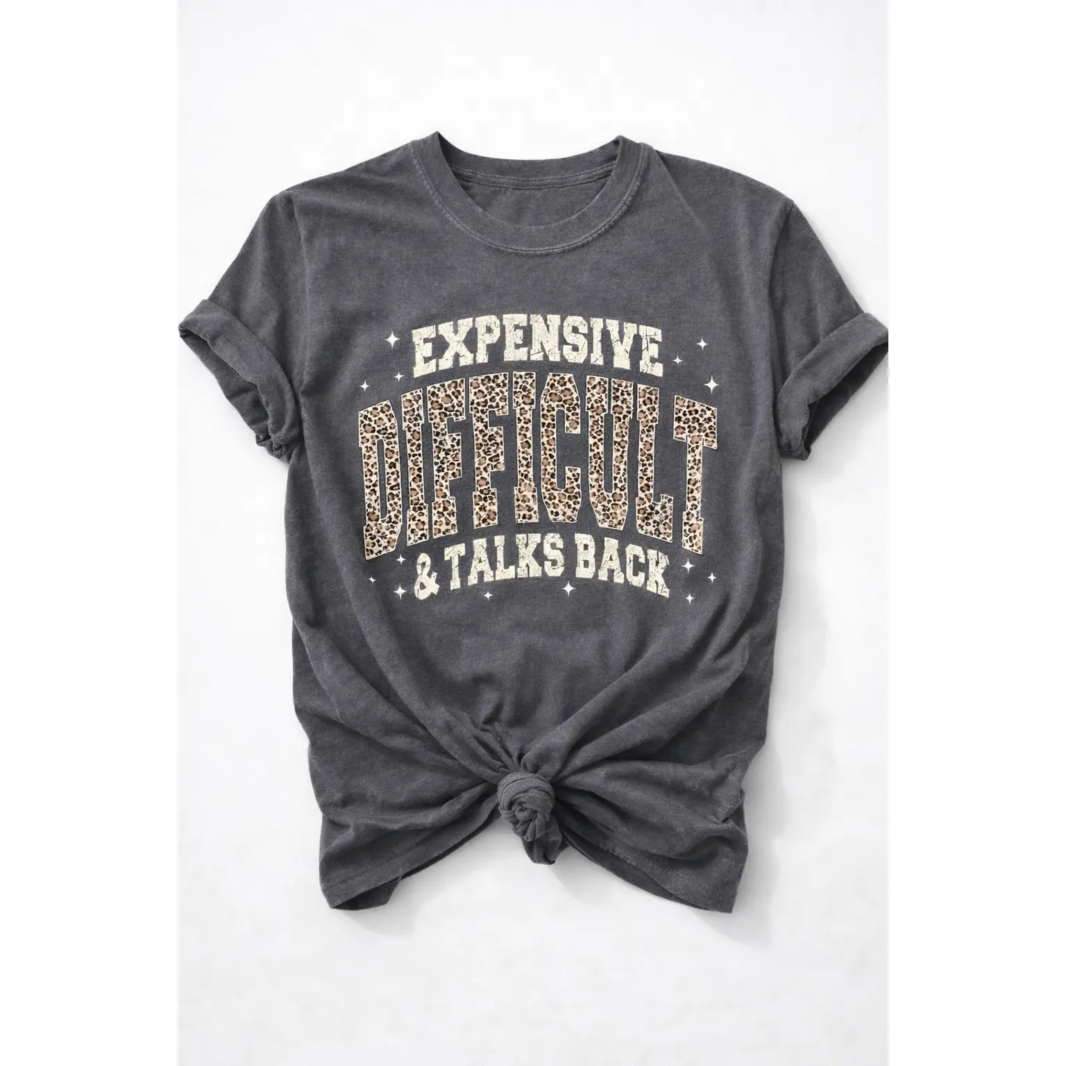 Plus/Reg Short Sleeve "Expensive Difficult & Talks Back" Graphic Tee