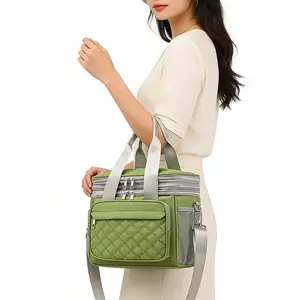 Lunch Bag for Women Men, Reusable 2 Layers Lunch Box Women, Expandable Reusable Water-resistant Lunch Box for Work Travel Office Picnic Hiking