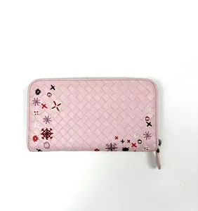 Pre-owned BOTTEGA VENETA leather Mini Bags Pink Zipper Wallet, Mini Bag for Luggage & Bags Collection